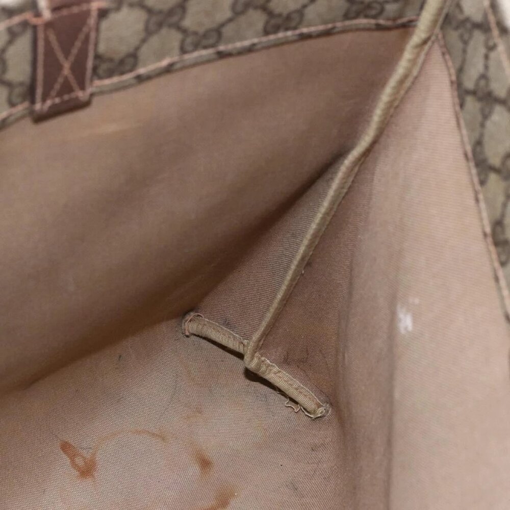 GUCCI GG Supreme Tote Bag PVC Beige 156 02 109 Auth bs30092 - Picture 12 of 16